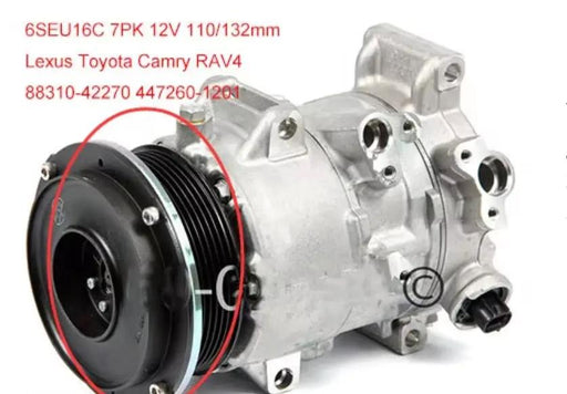 6SEU16C AC Compressor Clutch Kit For Toyota 110MM 88310-2F030;88310-42270;88310-42270, 88320-07110 by JBH AUTO PARTS