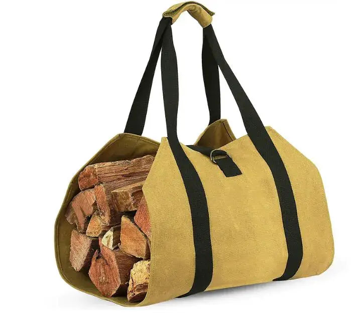 Outdoor Firewood Tote Bag - Durable 600D Oxford Canvas Storage Carrier for Camping & Home by Mead's Supply & Equipment Outfitters limited