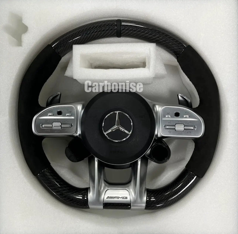 Mercedes-Benz Steering Wheel (Carbon Fiber+Alcantara) #52 by CARBONISE