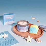Blue Theme Aroma Candle Bath Gift Box by Poppy Gifts