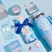 Blue Theme Aroma Candle Bath Gift Box by Poppy Gifts