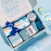 Blue Theme Aroma Candle Bath Gift Box by Poppy Gifts