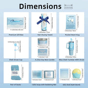 Blue Theme Aroma Candle Bath Gift Box by Poppy Gifts