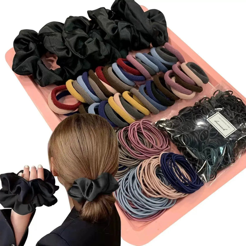 755PCS Hair Accessories Set includes various styles of scrunchies and ponytail holders by Poppy Gifts