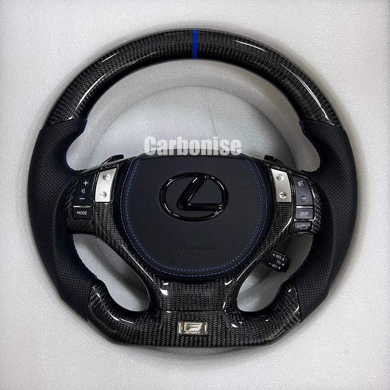 Lexus GS/ES/RX Steering Wheel (Carbon Fiber+Perforated Leather) by CARBONISE