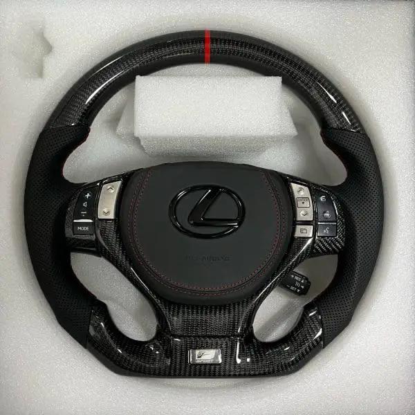 Lexus GS/ES/RX Steering Wheel (Carbon Fiber+Perforated Leather) by CARBONISE