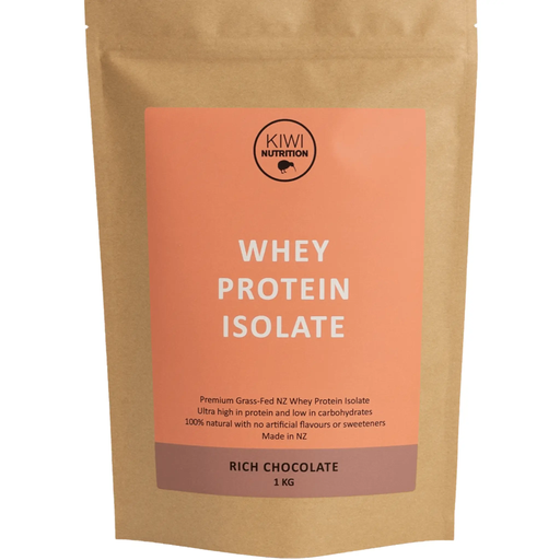 Whey Protein Isolate - Chocolate 1kg by Kiwi Nutrition