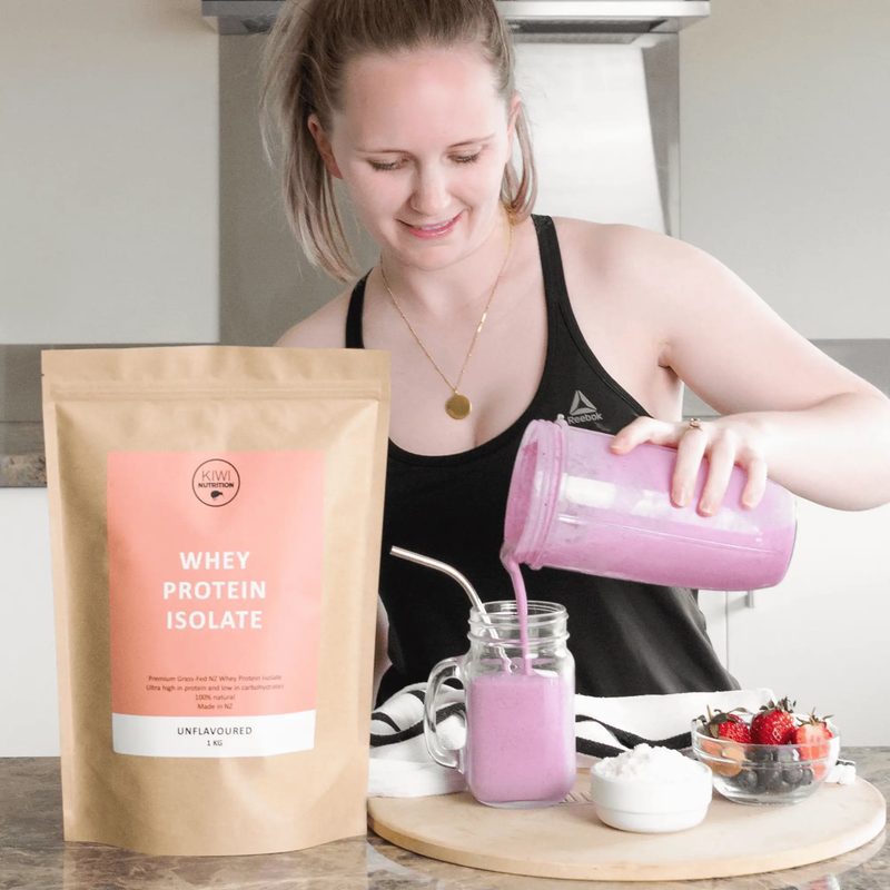 Whey Protein Isolate - Unflavoured 1kg by Kiwi Nutrition