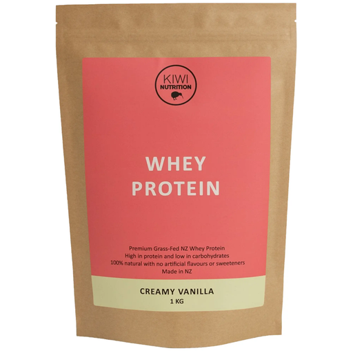 Whey Protein Powder - Vanilla 1kg by Kiwi Nutrition