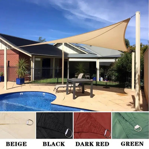 4 Colours 5*5*5m Sand Triangle Sun Shade Sail UV Block for Outdoor Patio Garden by dealonline.co.nz