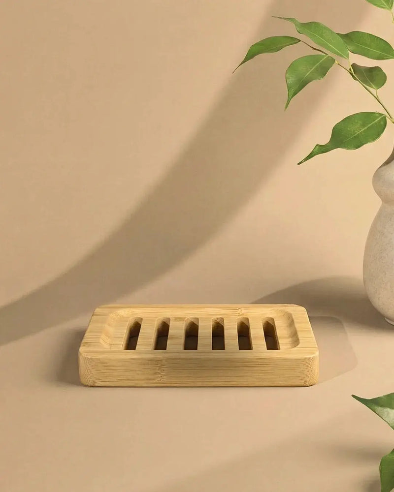 NaturalCare Bamboo Soap Draining Dish For Shampoo Bars And Conditioner Bamboo Soap Draining Dish for Shampoo Bars