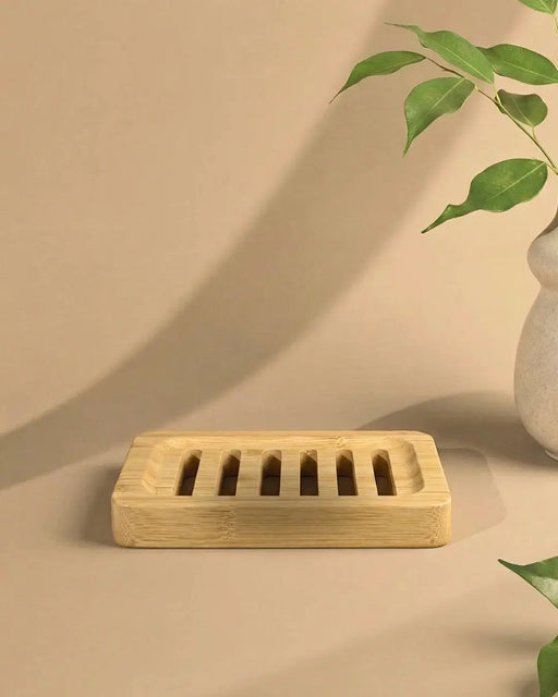 NaturalCare Bamboo Soap Draining Dish For Shampoo Bars And Conditioner Bamboo Soap Draining Dish for Shampoo Bars