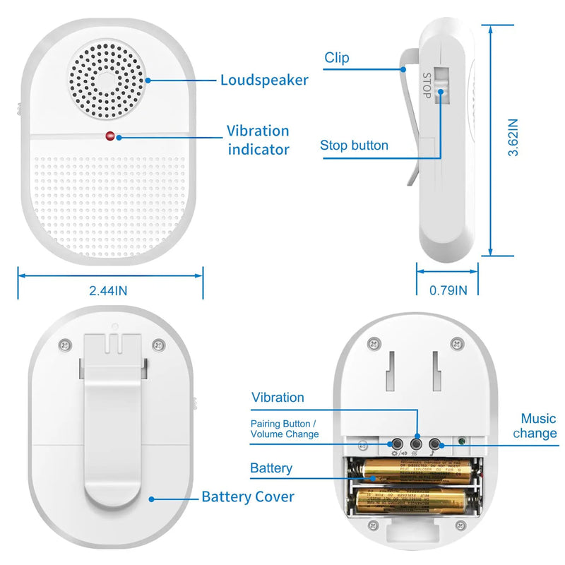 Wireless Caregiver Pager with Motion Sensor Alert by Eldertech