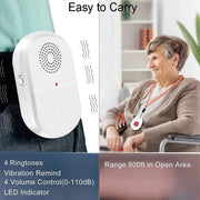 Wireless Caregiver Pager x 2 Call button Pendants by Eldertech