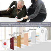 Wireless Caregiver Pager x 2 Call button Pendants by Eldertech