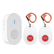 Wireless Rechargeable Caregiver Pager x 2 Call button Pendants by Eldertech