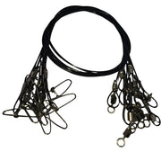 10PCS Heavy-Duty Steel Wire Traces – 150lb x 50cm by NZ Diver