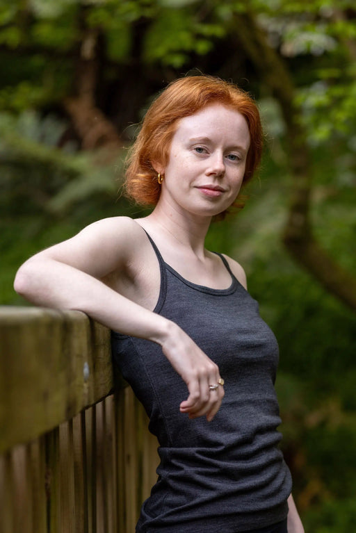 Women's Everyday Tank Top - 100% Merino Wool, Slate Grey by Merino 365 NZ