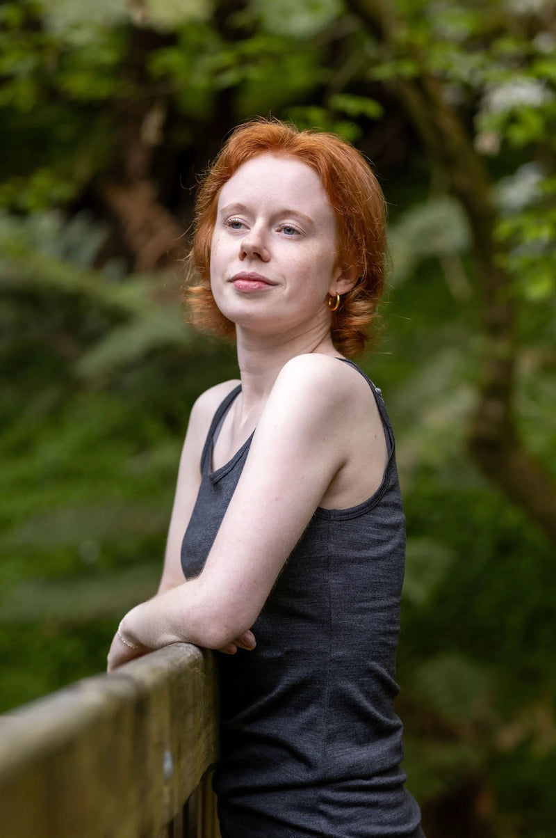 Women's Everyday Tank Top - 100% Merino Wool, Slate Grey by Merino 365 NZ