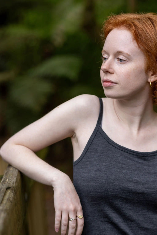 Women's Everyday Tank Top - 100% Merino Wool, Slate Grey by Merino 365 NZ