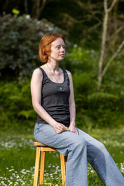 Women's Scoop Neck Tank Top - 100% Merino Wool, Slate Grey by Merino 365 NZ