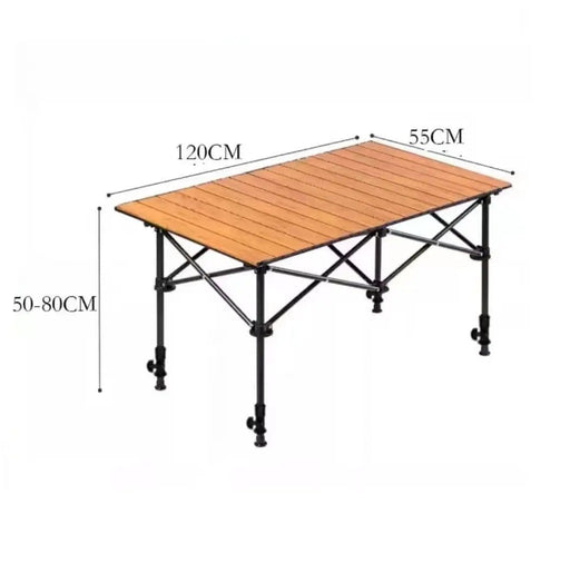 ECOTREK Table 120cm Length Foldable Camping Table – Portable Outdoor Table with Adjustable Height ZF1468 120cm Length Foldable Camping Table – Portable Outdoor Table with Adjustable Height ZF1468