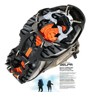 18-Tooth Stainless Steel Ice Crampons for Climbing - Silicone Anti-Slip Traction | M & L by Mead's Supply & Equipment Outfitters limited