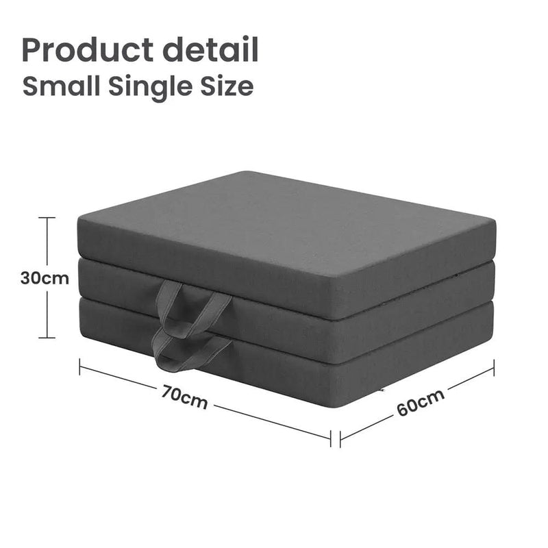 SportZone.co.nz Furniture > Mattresses > Single Mattress 10cm Small Single BedStory 3-Fold Mattress Folding Foam Bed Washable Cover, 180x70cm 10cm Small Single BedStory 3-Fold Mattress Folding Foam Bed Washable Cover, 180x70cm