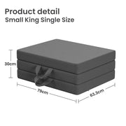 SportZone.co.nz Furniture > Mattresses > King Single Mattress BedStory Folding Mattress Small King Single Trifold Mattress Firm Support Foam Washable Cover 15cm BedStory Folding Mattress Small King Single Trifold Mattress Firm Support Foam Washable Cover 15cm
