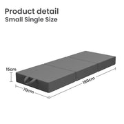 SportZone.co.nz Furniture > Mattresses > Single Mattress 15cm Small Single BedStory 3-Fold Mattress Folding Foam Bed Washable Cover, 180x70cm 15cm Small Single BedStory 3-Fold Mattress Folding Foam Bed Washable Cover, 180x70cm