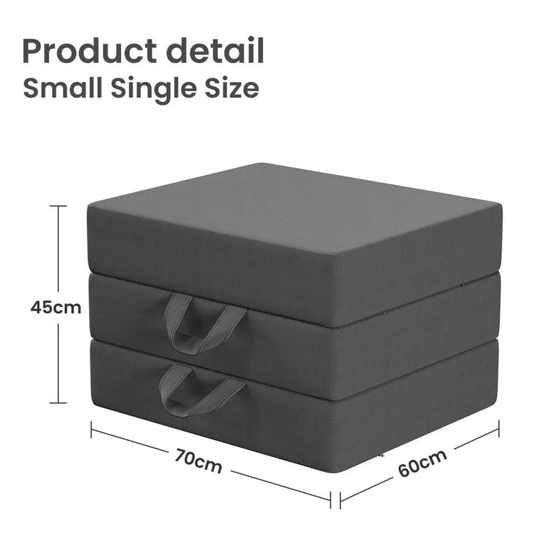SportZone.co.nz Furniture > Mattresses > Single Mattress 15cm Small Single BedStory 3-Fold Mattress Folding Foam Bed Washable Cover, 180x70cm 15cm Small Single BedStory 3-Fold Mattress Folding Foam Bed Washable Cover, 180x70cm
