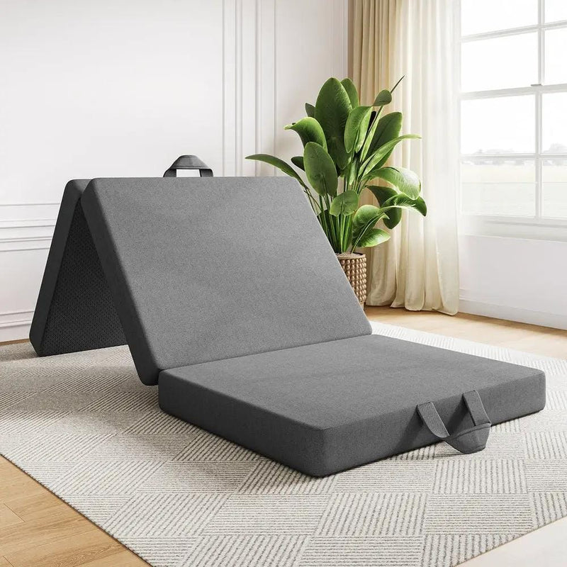 SportZone.co.nz Furniture > Mattresses > Single Mattress 15cm Small Single BedStory 3-Fold Mattress Folding Foam Bed Washable Cover, 180x70cm 15cm Small Single BedStory 3-Fold Mattress Folding Foam Bed Washable Cover, 180x70cm