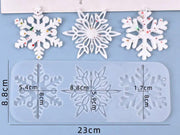 Snowflake Silicone Moulds, DIY Silicone Pendant Mould Making Resin Casting Mould for Holiday Craft Supplies by Resin Art NZ