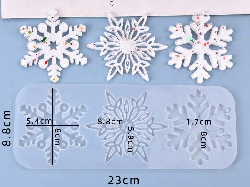 Snowflake Silicone Moulds, DIY Silicone Pendant Mould Making Resin Casting Mould for Holiday Craft Supplies by Resin Art NZ