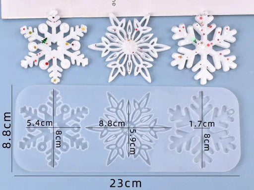 Snowflake Silicone Moulds, DIY Silicone Pendant Mould Making Resin Casting Mould for Holiday Craft Supplies by Resin Art NZ