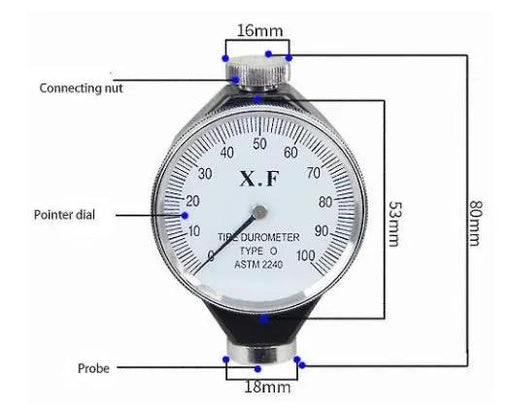 Shore Durometer D Type 0-100 Hard Rubber Tire Hardness Tester Meter by Resin Art NZ