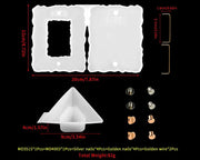 Set of Photo Frame Moulds Picture Moulds DIY Picture Frame Mould Silicone Mould for Making Personalized Souvenir Handmade Crafts Home Decoration by Resin Art NZ