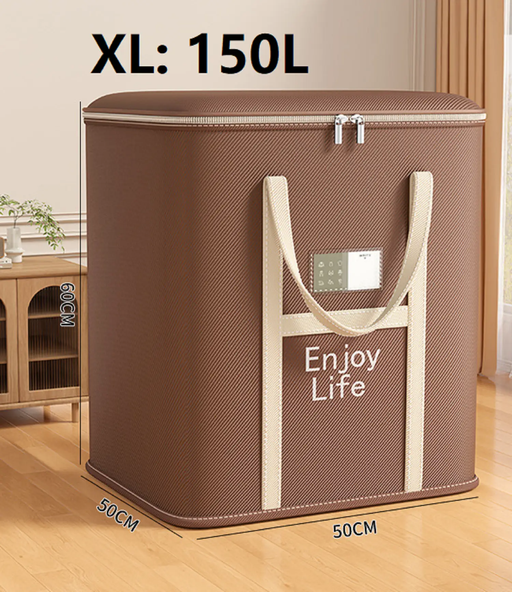 Ecotrek Extra Large Foldable Zipper Storage Bag – Wardrobe Organiser & Moving Box YN01605 by ECOTREK