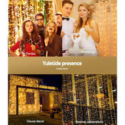 SportZone.co.nz Occasions > Christmas > Outdoor Decorations & Lights 3X6M Christmas Lights Curtain Light Warm White 600 LED Jingle Jollys 3X6M Christmas Lights Curtain Light Warm White 600 LED Jingle Jollys