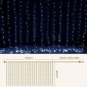 SportZone.co.nz Occasions > Christmas > Outdoor Decorations & Lights Jingle Jollys 6X3M Christmas Lights Curtain Light Cool White 600 LED Jingle Jollys 6X3M Christmas Lights Curtain Light Cool White 600 LED
