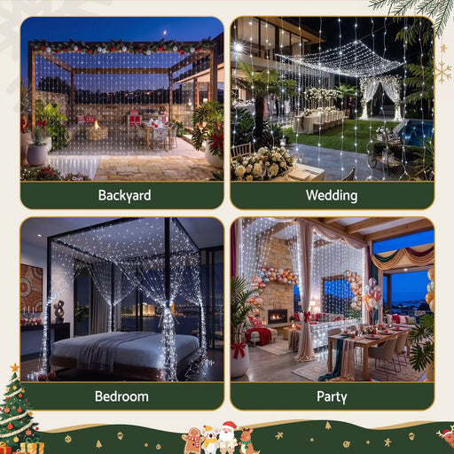 SportZone.co.nz Occasions > Christmas > Outdoor Decorations & Lights Jingle Jollys 6X3M Christmas Lights Curtain Light Cool White 600 LED Jingle Jollys 6X3M Christmas Lights Curtain Light Cool White 600 LED