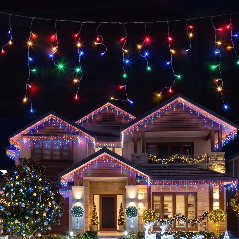 SportZone.co.nz Occasions > Christmas > Outdoor Decorations & Lights 20M Christmas Lights Icicle Light 800 LED Multi-coloured Jingle Jollys 20M Christmas Lights Icicle Light 800 LED Multi-coloured Jingle Jollys