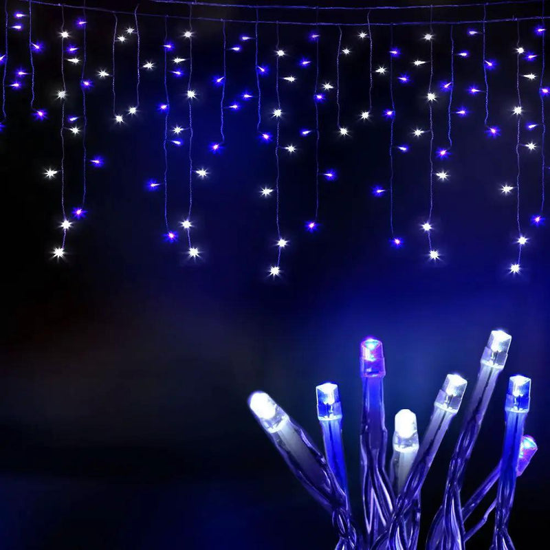 SportZone.co.nz Occasions > Christmas > Outdoor Decorations & Lights 20M Christmas Lights Icicle Light 800 LED Blue White Decor Jingle Jollys 20M Christmas Lights Icicle Light 800 LED Blue White Decor Jingle Jollys