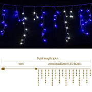SportZone.co.nz Occasions > Christmas > Outdoor Decorations & Lights 20M Christmas Lights Icicle Light 800 LED Blue White Decor Jingle Jollys 20M Christmas Lights Icicle Light 800 LED Blue White Decor Jingle Jollys