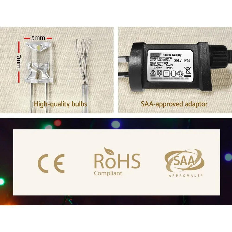 SportZone.co.nz Occasions > Christmas > Outdoor Decorations & Lights 20M Christmas Lights Icicle Light 800 LED Blue White Decor Jingle Jollys 20M Christmas Lights Icicle Light 800 LED Blue White Decor Jingle Jollys
