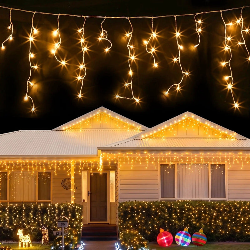 SportZone.co.nz Occasions > Christmas > Outdoor Decorations & Lights 20M Christmas Lights Icicle Light 800 LED Warm White Decor Jingle Jollys 20M Christmas Lights Icicle Light 800 LED Warm White Decor Jingle Jollys
