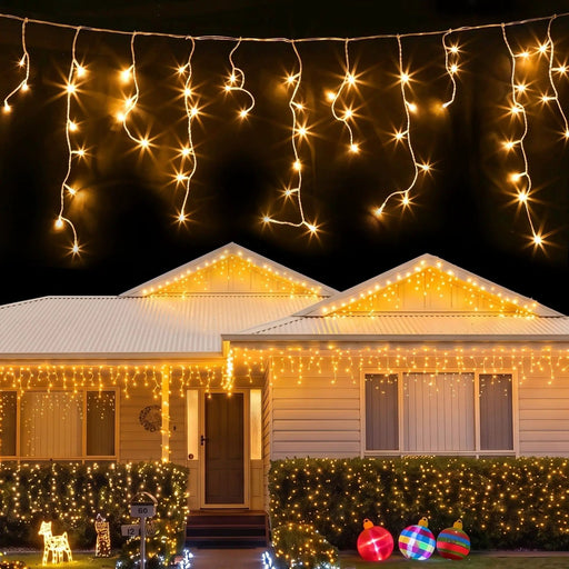 SportZone.co.nz Occasions > Christmas > Outdoor Decorations & Lights 20M Christmas Lights Icicle Light 800 LED Warm White Decor Jingle Jollys 20M Christmas Lights Icicle Light 800 LED Warm White Decor Jingle Jollys