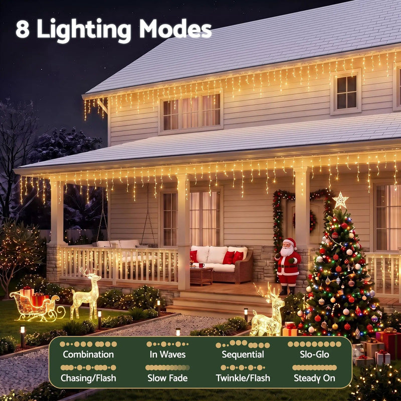 SportZone.co.nz Occasions > Christmas > Outdoor Decorations & Lights 20M Christmas Lights Icicle Light 800 LED Warm White Decor Jingle Jollys 20M Christmas Lights Icicle Light 800 LED Warm White Decor Jingle Jollys