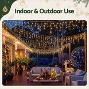 SportZone.co.nz Occasions > Christmas > Outdoor Decorations & Lights 20M Christmas Lights Icicle Light 800 LED Warm White Decor Jingle Jollys 20M Christmas Lights Icicle Light 800 LED Warm White Decor Jingle Jollys