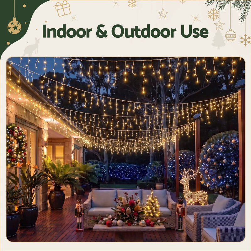 SportZone.co.nz Occasions > Christmas > Outdoor Decorations & Lights 20M Christmas Lights Icicle Light 800 LED Warm White Decor Jingle Jollys 20M Christmas Lights Icicle Light 800 LED Warm White Decor Jingle Jollys